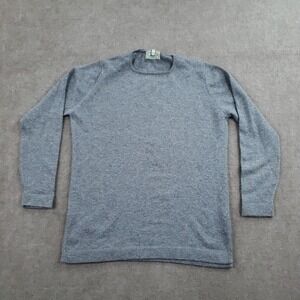 McCulley's Sweater Womens Medium Gray Glittery Knit Crewneck Pullover Cashmere